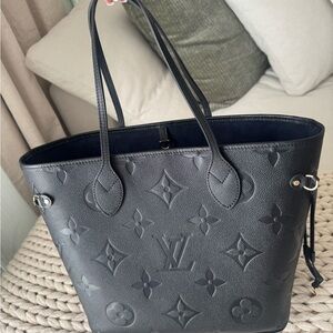 Louis Vuitton Black Embossed Tote Bag